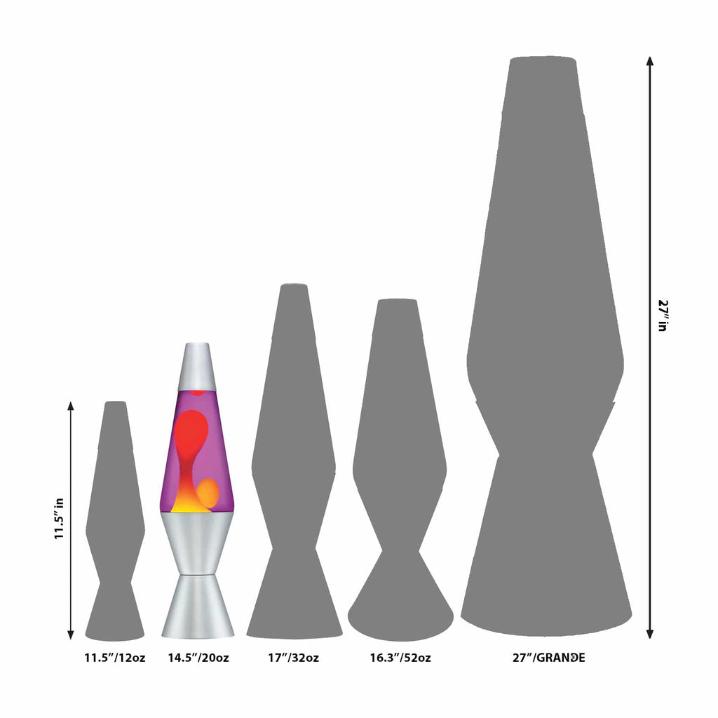 14.5'' LAVA Lamp - Yellow/Purple/Silver