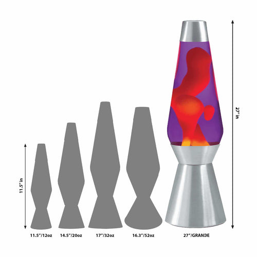 27" LAVA Lamp Grande - Yellow/Purple/Silver