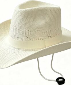 Beige White Western Cowboy Hat CL36