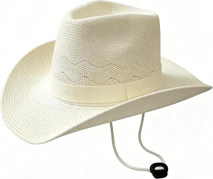 Beige White Western Cowboy Hat CL36