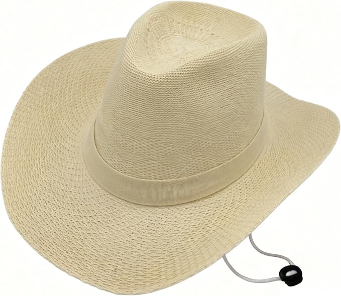 Beige Wide Brim Cowboy Hat CL35