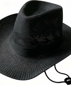 Black Wide Brim Cowgirl Hat CL34
