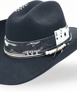 Black Wide Brim Western Cowgirl Hat CL18