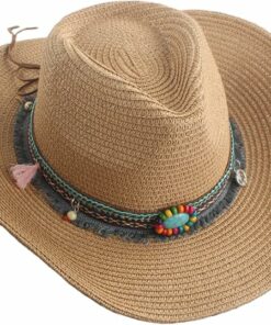 Boho Wide Brim Cowgirl Hat CL43