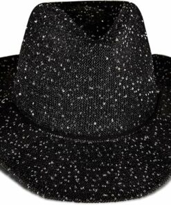 Woven Straw - Black Straw Cowgirl Hat CL7