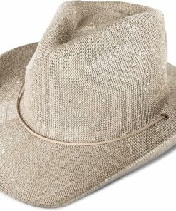 Metallic Straw - Champagne Cowgirl Hat CL6