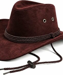 Reddish Brown Suede Cowboy Hat CL45