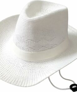 White Wide Brim Cowgirl Hat CL31