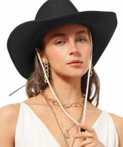 Vintage Black Cowgirl Hat CL48