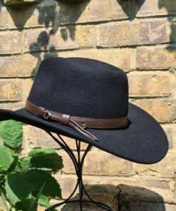 Charcoal Crushable Wool Felt Cowboy Hat CL102