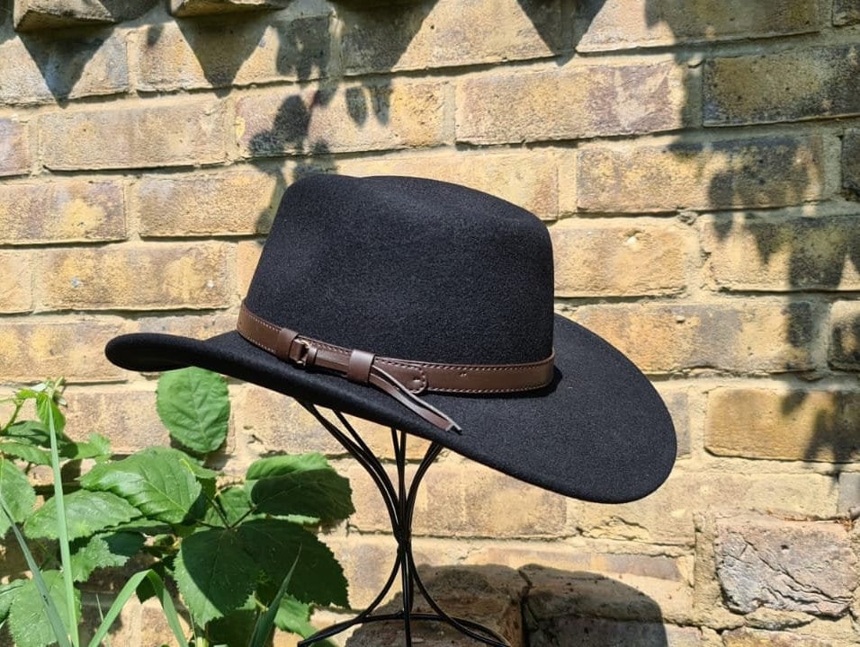 Charcoal Crushable Wool Felt Cowboy Hat CL102