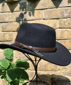 Navy Crushable Wool Felt Cowboy Hat CL101