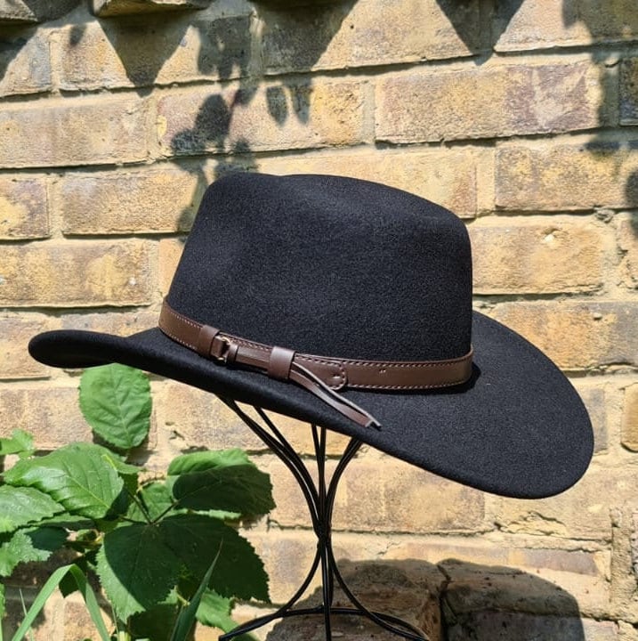 Navy Crushable Wool Felt Cowboy Hat CL101