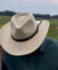 Crushable Cream Wool Felt Cowboy Hat CL61