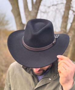 Navy Wool Felt Western Hat CL105