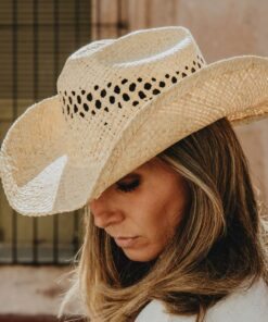 Handmade Raffia Straw Cowboy Hat CL81