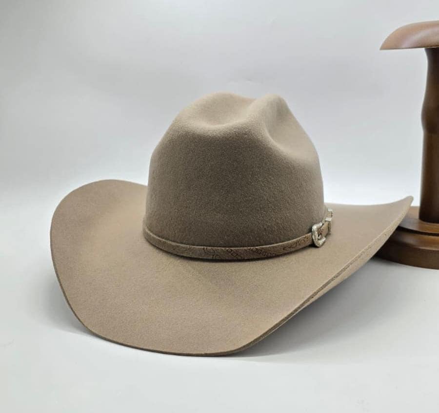 Classic Beige Stiff Wool Cowboy Hat CL107