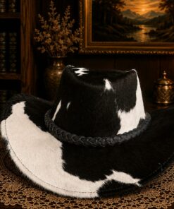 Black And White Cowhide Western Hat CL92