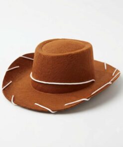 Kids Brown Cowboy Hat With Stitch Trim CL109