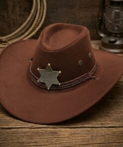 Kids Brown Sheriff Cowboy Hat CL110