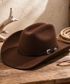 Chocolate Felt Rodeo Hat With Buckle Band CL67