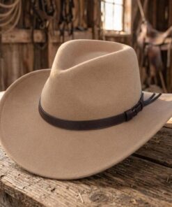 Crushable Tan Wool Felt Rancher Hat CL66